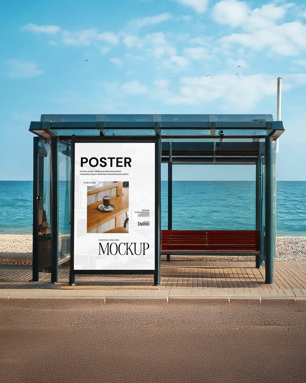 MOCKUP - POSTER BUS STOP SEA