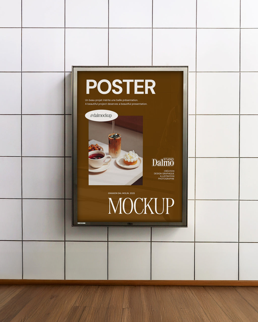 MOCKUP POSTER WHITE TILED