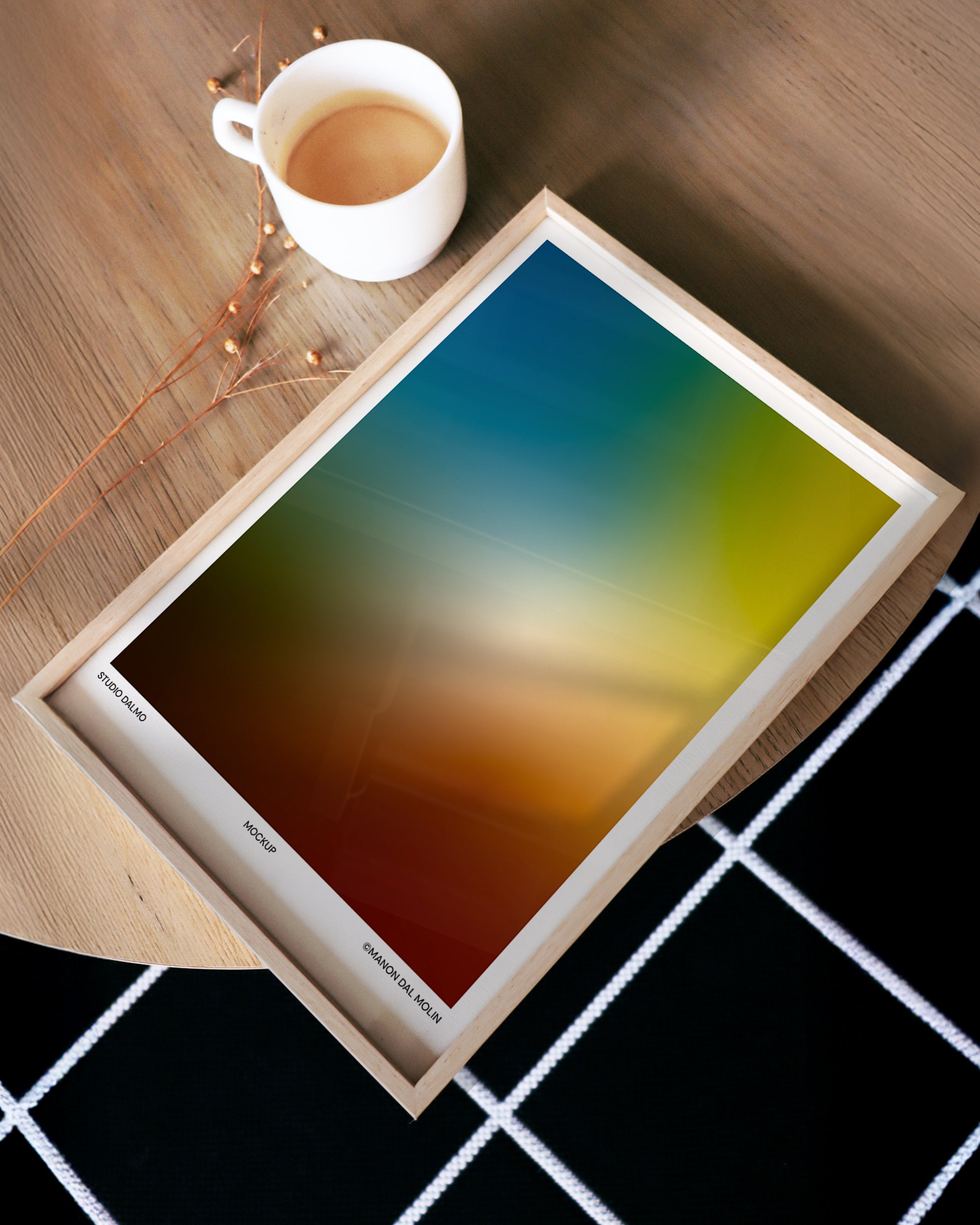 MOCKUP - PAPER & BLACK RUG