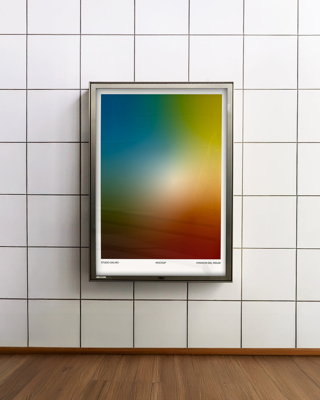 MOCKUP POSTER WHITE TILED