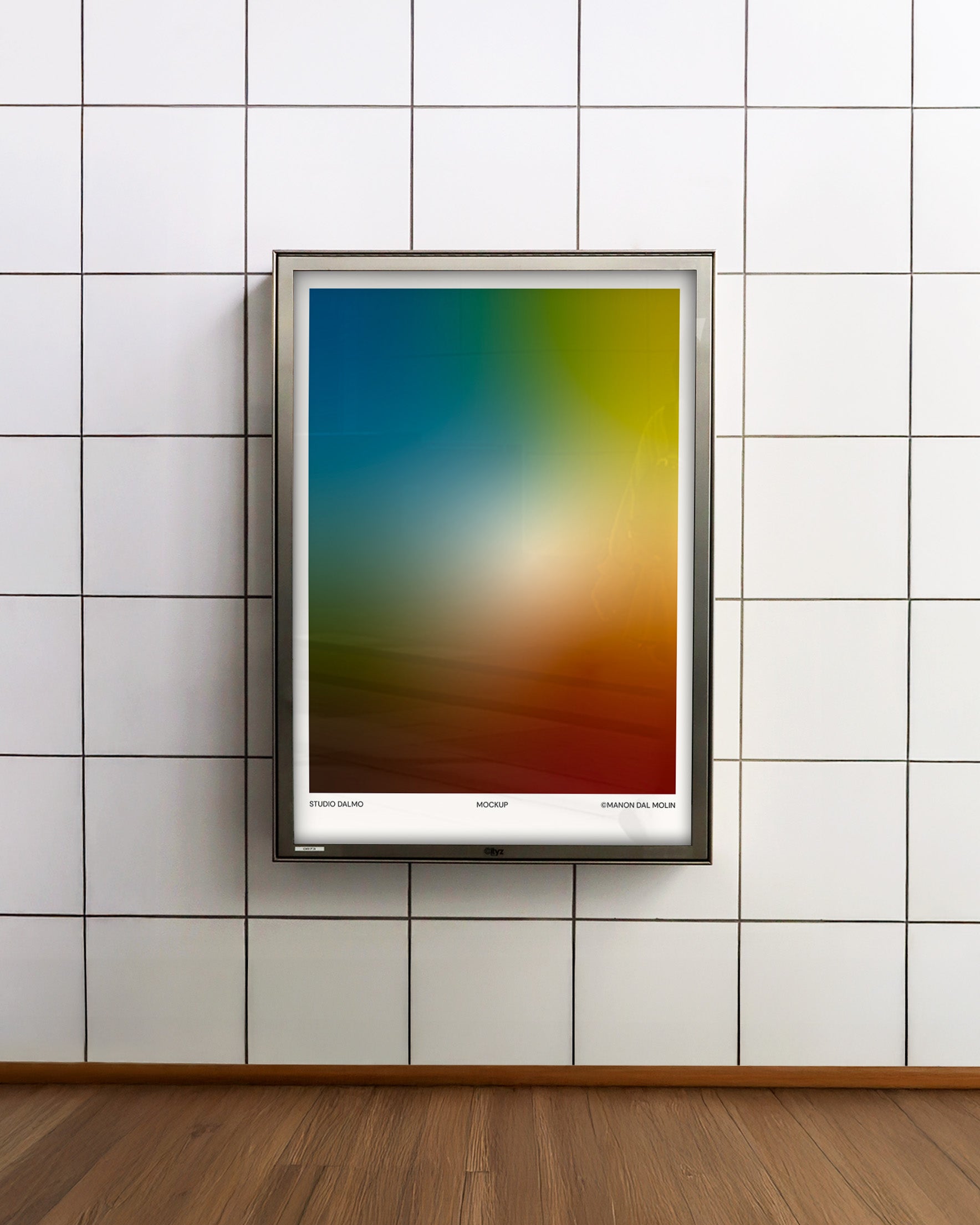 MOCKUP POSTER WHITE TILED