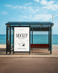 MOCKUP - POSTER BUS STOP SEA