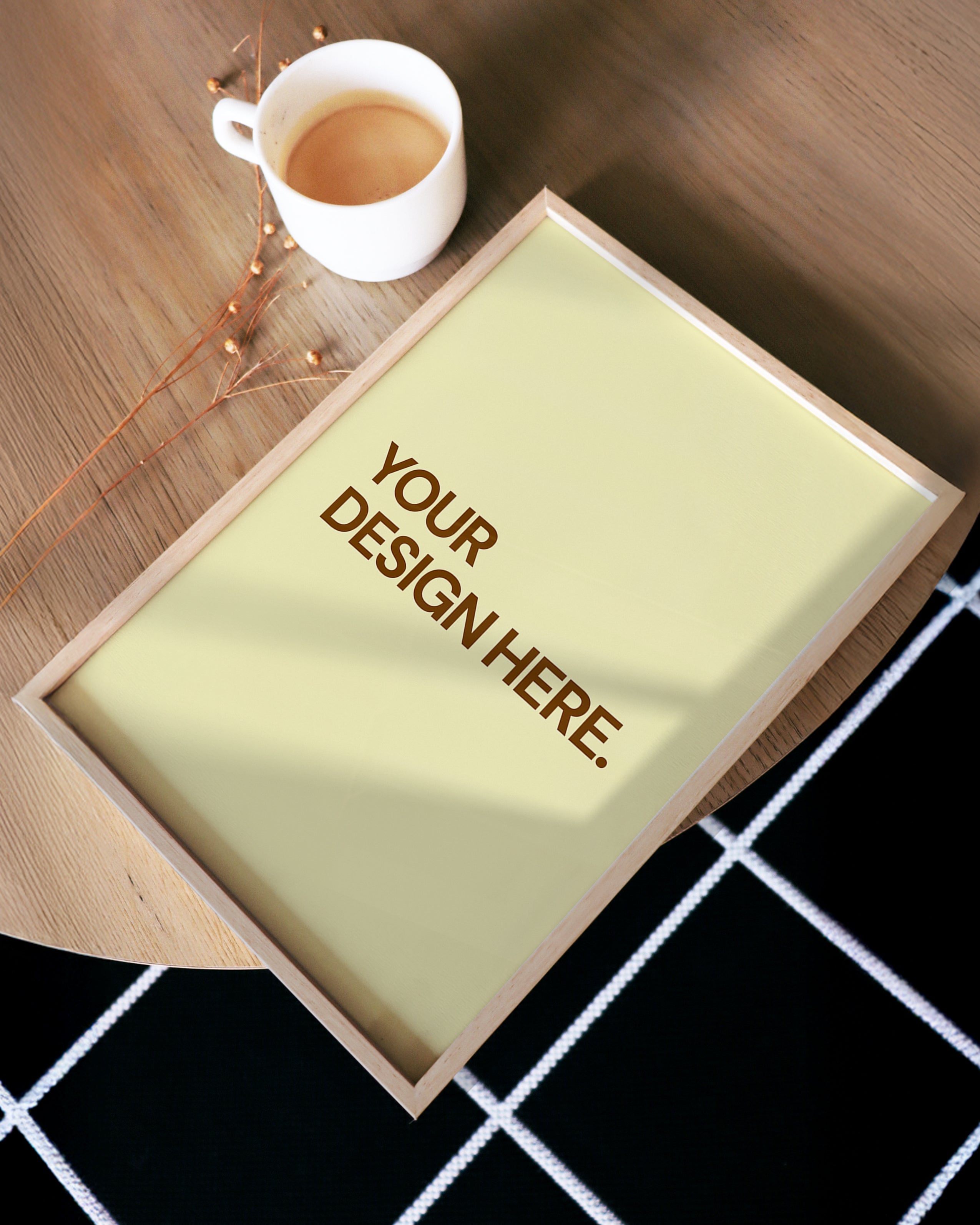 MOCKUP - PAPER & BLACK RUG