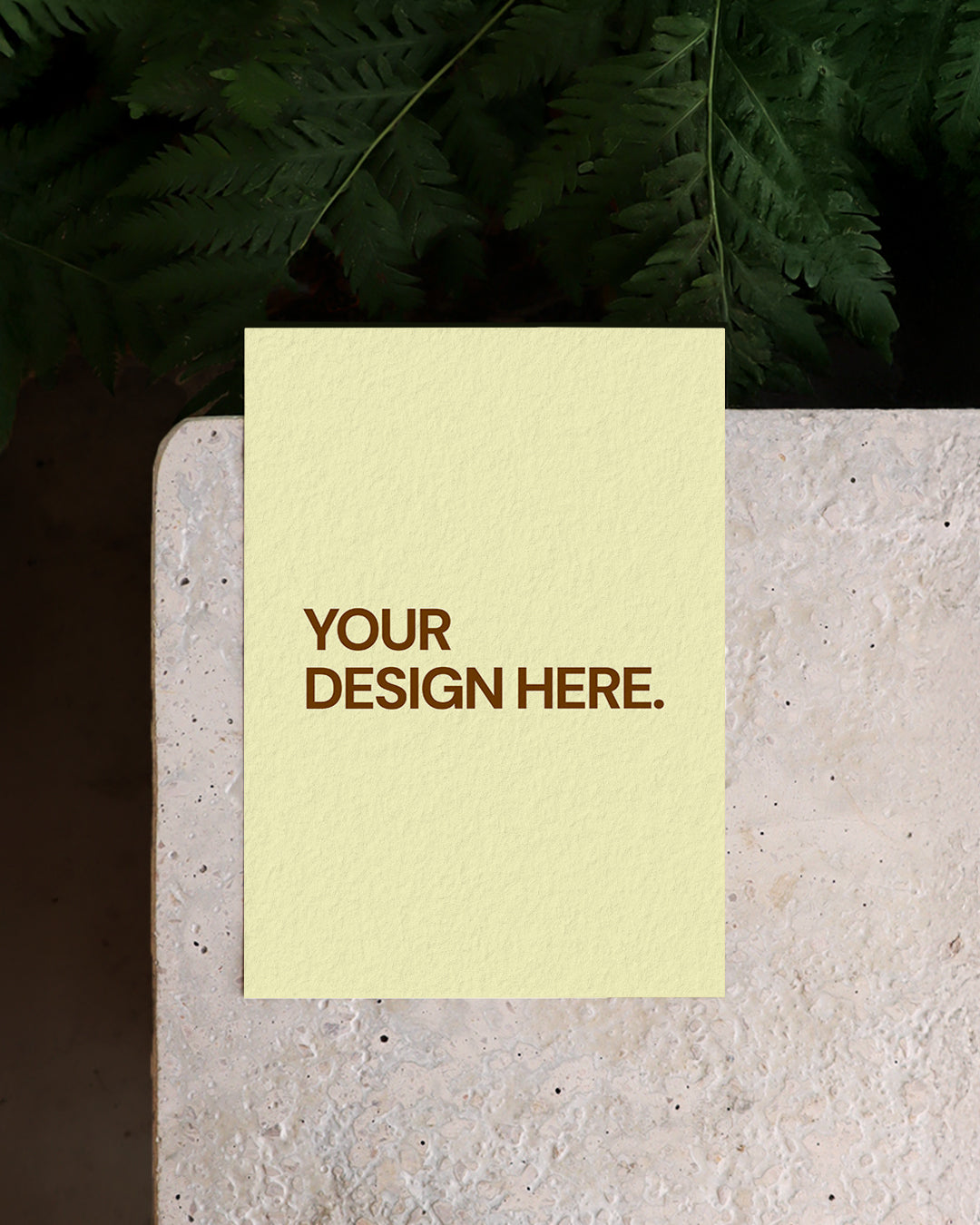 MOCKUP-FRONT-VIEW- MOCKUP-POLISHED CONCRETE & NATURE