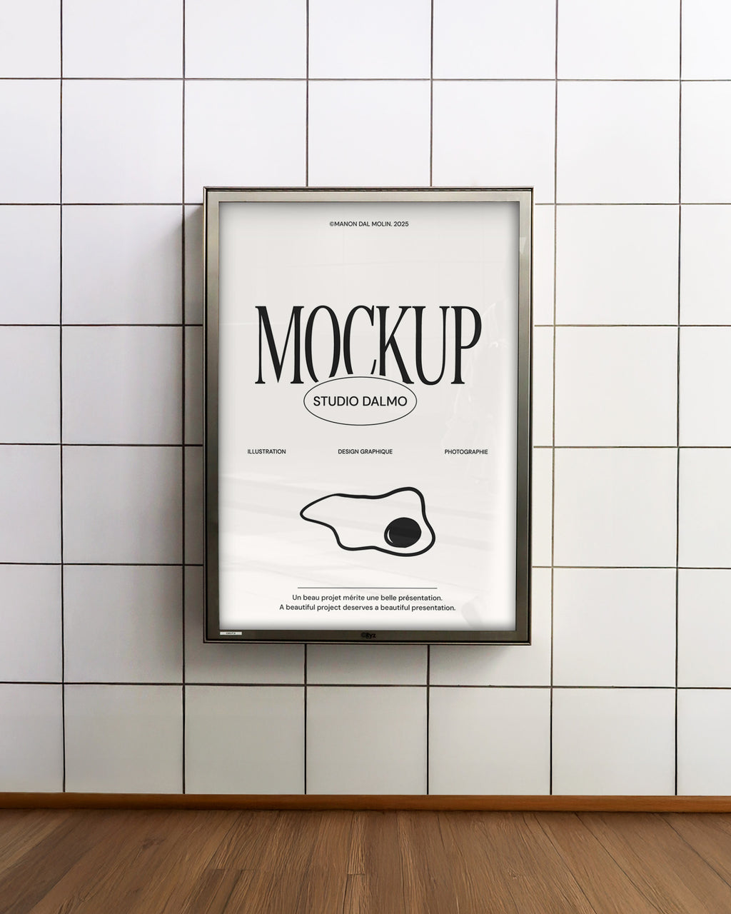 MOCKUP POSTER WHITE TILED