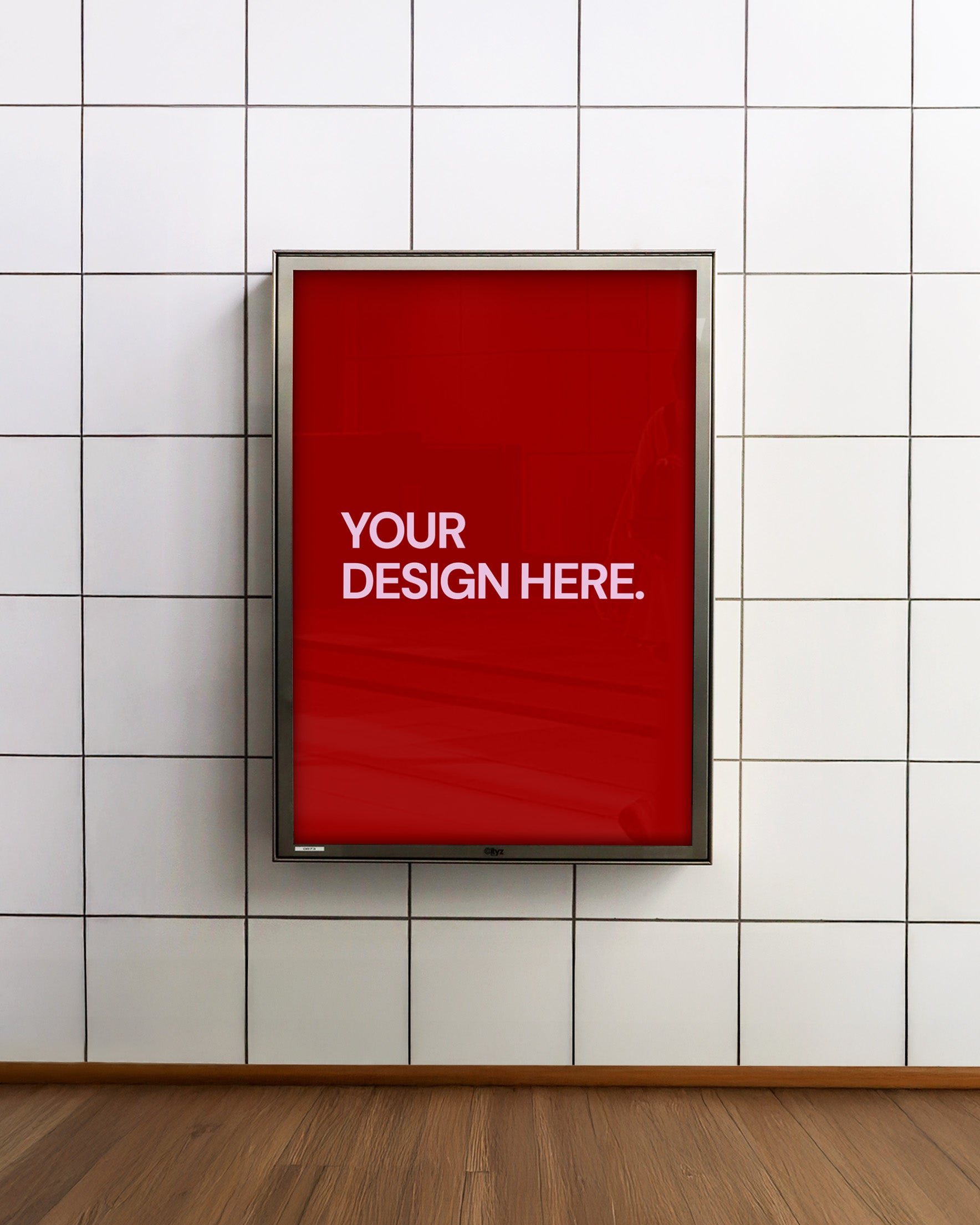 MOCKUP POSTER WHITE TILED