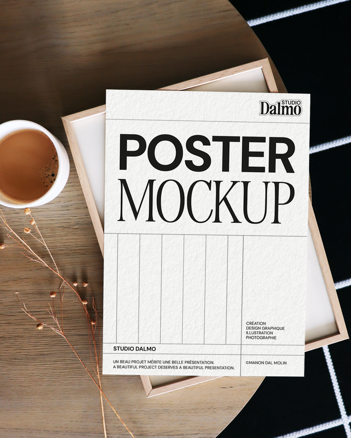 MOCKUP - PAPER & BLACK RUG