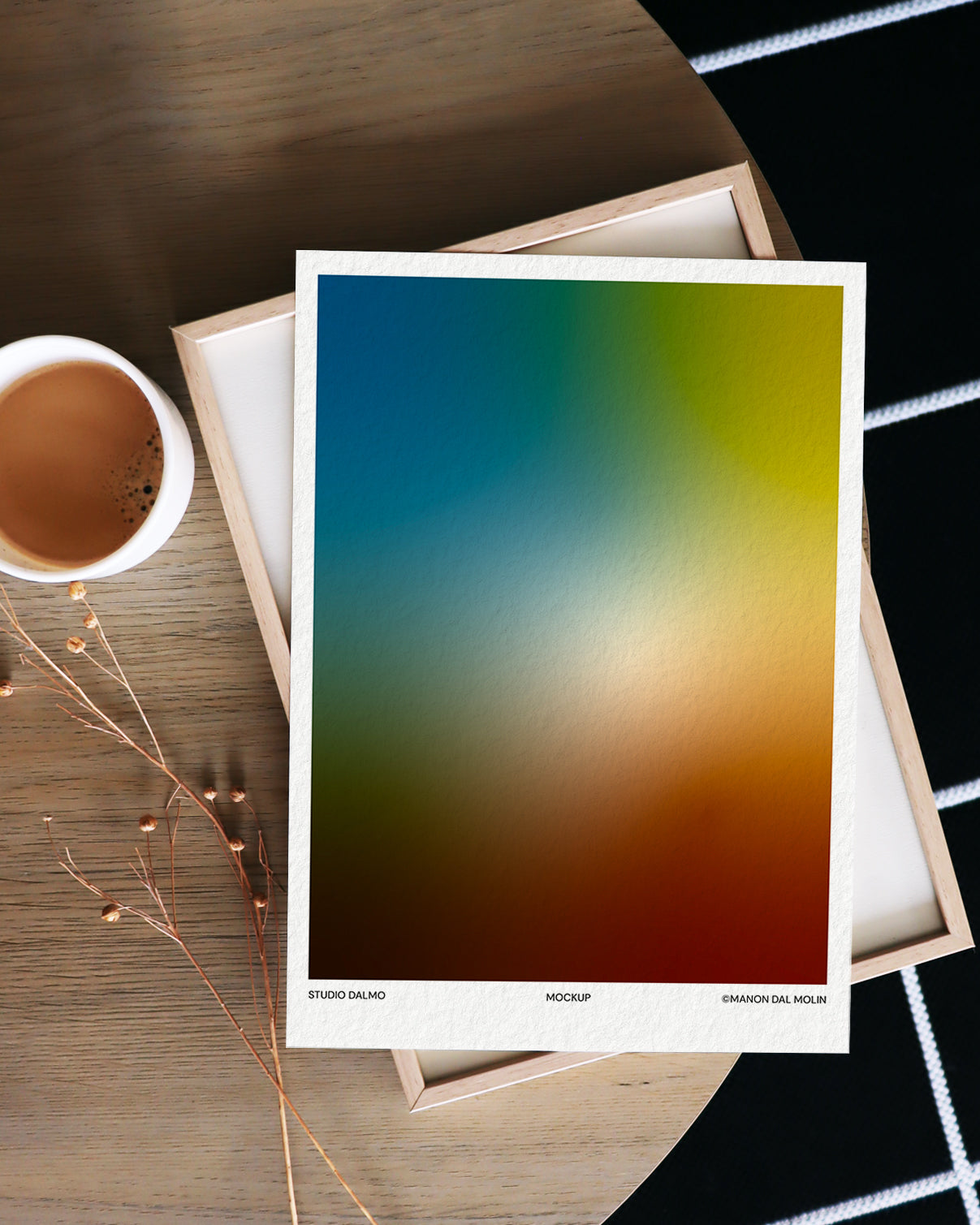 MOCKUP - PAPER & BLACK RUG