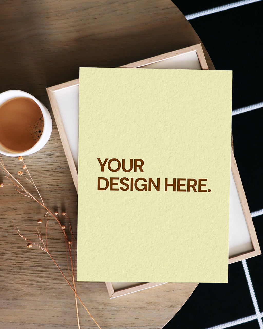 MOCKUP - PAPER & BLACK RUG